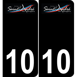 10 Saint-André-les-Vergers logo sticker plate registration city