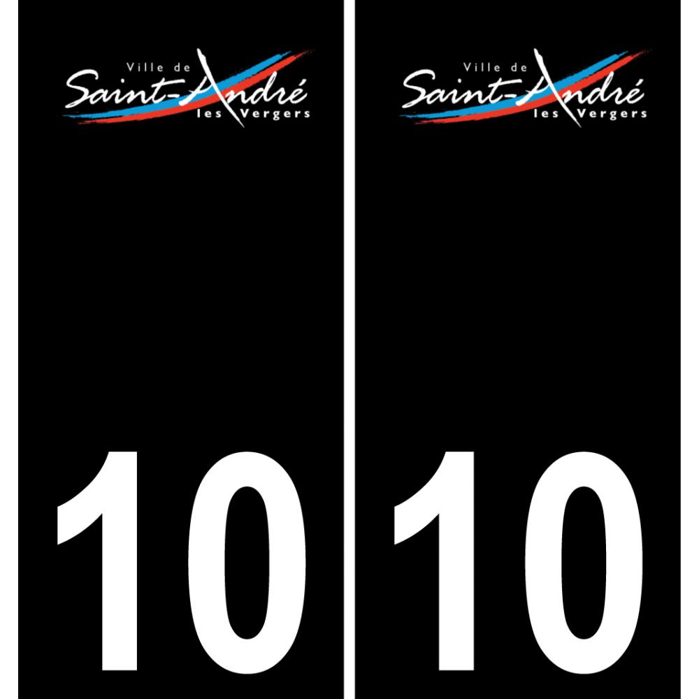 10 Saint-André-les-Vergers logo adesivo piastra di registrazione city