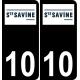 10 Sainte-Savine logo adesivo piastra di registrazione city