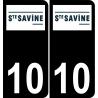 10 Sainte-Savine logo autocollant plaque immatriculation auto ville sticker