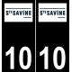 10 Sainte-Savine logo sticker plate registration city