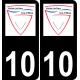 10 Saint-Julien-les-Villas logo sticker plate registration city