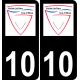 10 Saint-Julien-les-Villas logo autocollant plaque immatriculation auto ville sticker