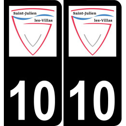 10 Saint-Julien-les-Villas logo sticker plate registration city