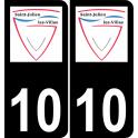 10 Saint-Julien-les-Villas-logo aufkleber plakette ez stadt