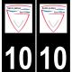 10 Saint-Julien-les-Villas logo sticker plate registration city