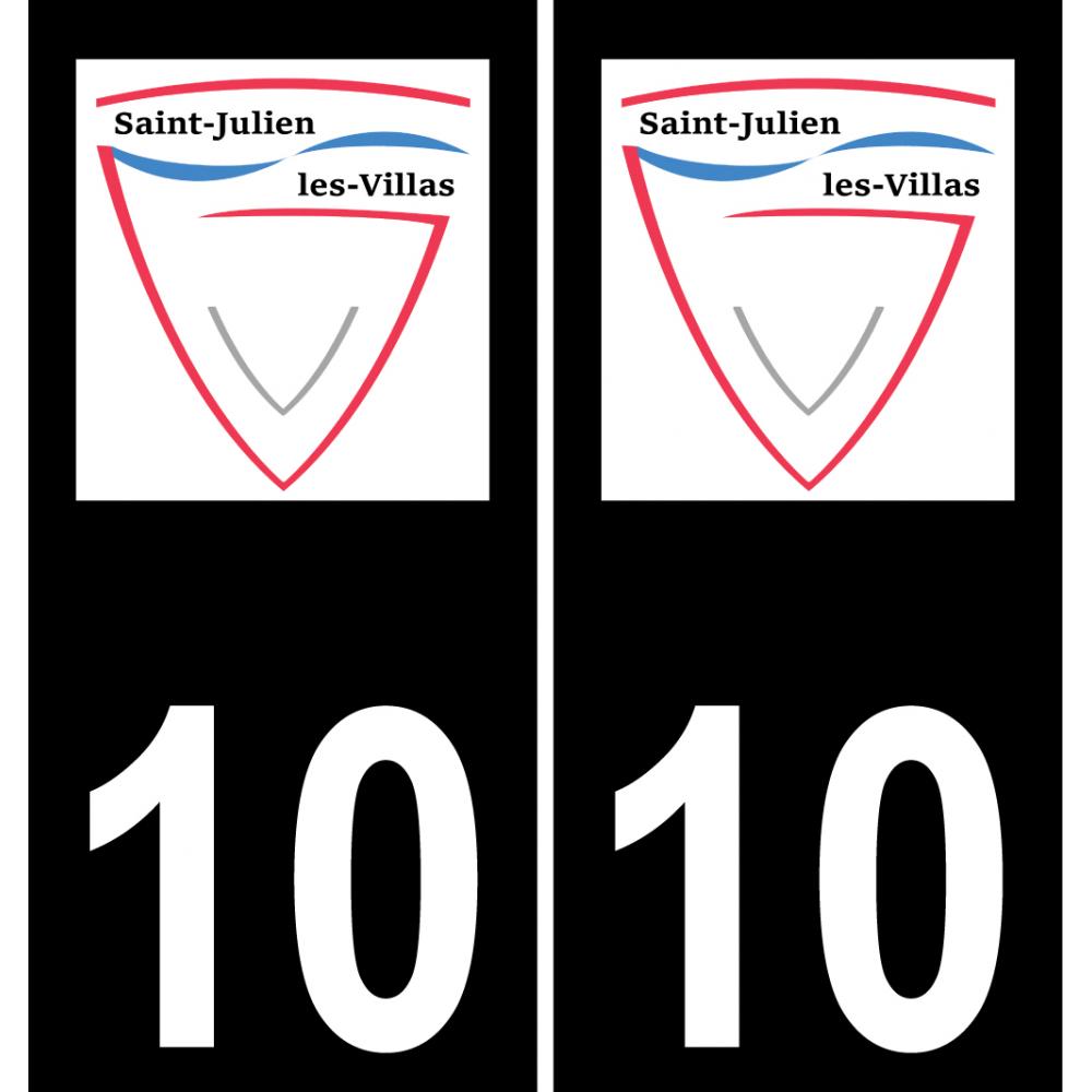 10 Saint-Julien-les-Villas-logo aufkleber plakette ez stadt