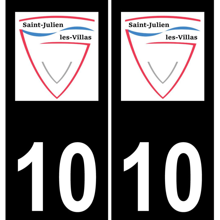 10 Saint-Julien-les-Villas-logo aufkleber plakette ez stadt