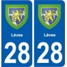 28 Lèves blason stickers ville
