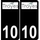 10 Troyes-logo aufkleber plakette ez stadt