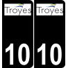 10 Troyes logo adesivo piastra di registrazione city