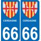 66 Cerdagne sticker autocollant plaque