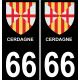 66 Cerdagne sticker autocollant plaque