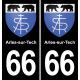 66 Arles-sur-Tech blason autocollant plaque stickers ville