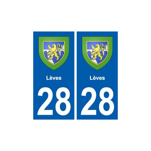 28 Lèves blason stickers ville