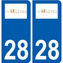 28 Lèves logo stickers ville