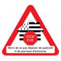 STOP PUB maison bretonne drapeau breton boite aux lettres autocollant adhésif sticker logo78
