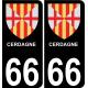 66 Cerdagne sticker autocollant plaque