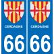 66 Cerdagne sticker autocollant plaque