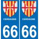 66 Cerdagne sticker autocollant plaque