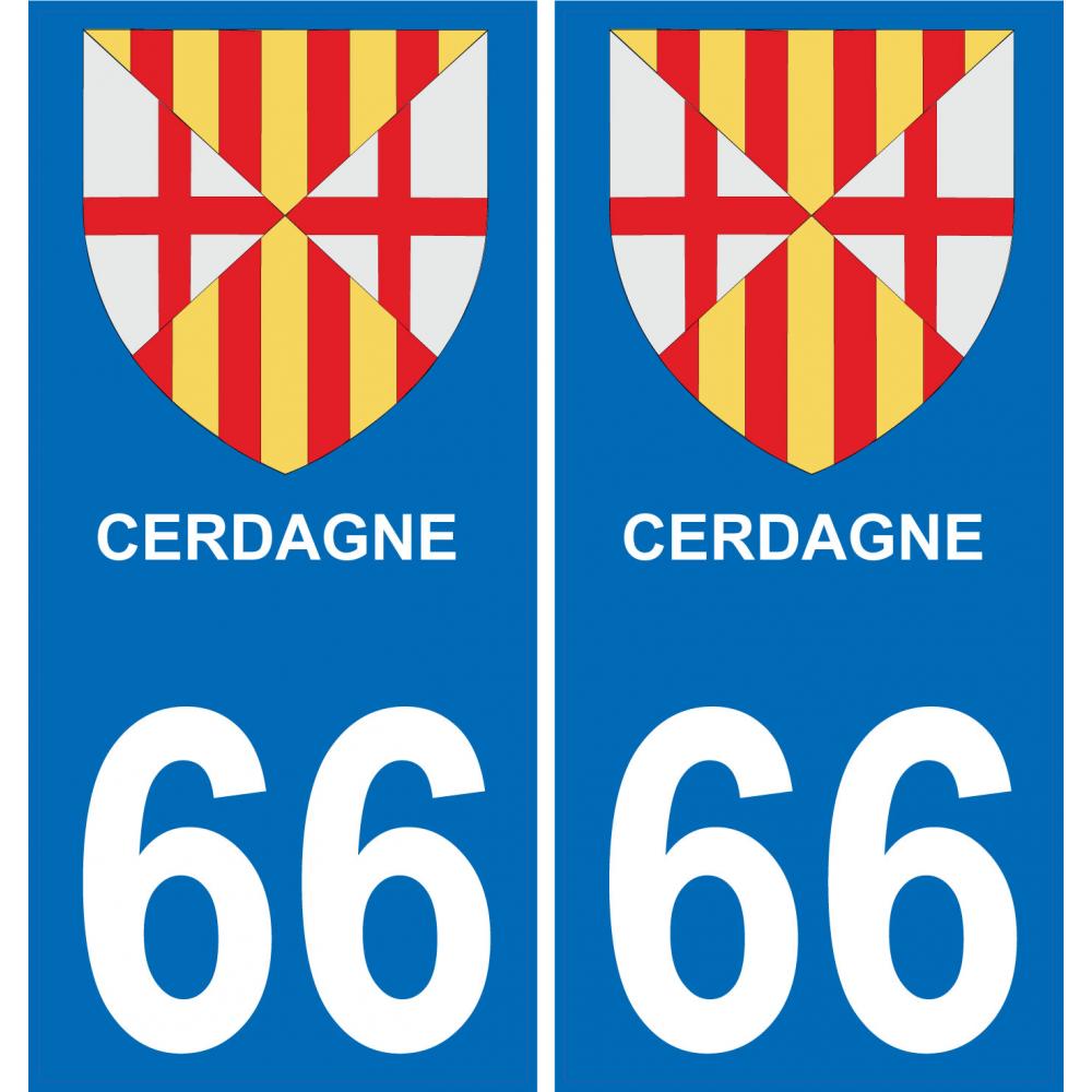 66 Cerdagne sticker autocollant plaque