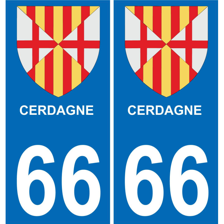 66 Cerdagne sticker autocollant plaque