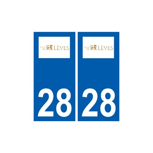 28 Lèves logo stickers ville