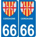 66 Cerdagne sticker autocollant plaque