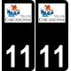 11 Caracassonne logo ville autocollant plaque