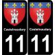 11 Castelnaudary ville autocollant plaque