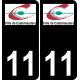 11 Castelnaudary logo ville autocollant plaque