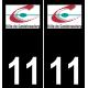 11 Castelnaudary logo ville autocollant plaque