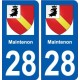 28 Maintenon blason stickers ville