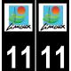 11 Limoux logo ville autocollant plaque