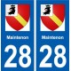 28 Maintenon blason stickers ville