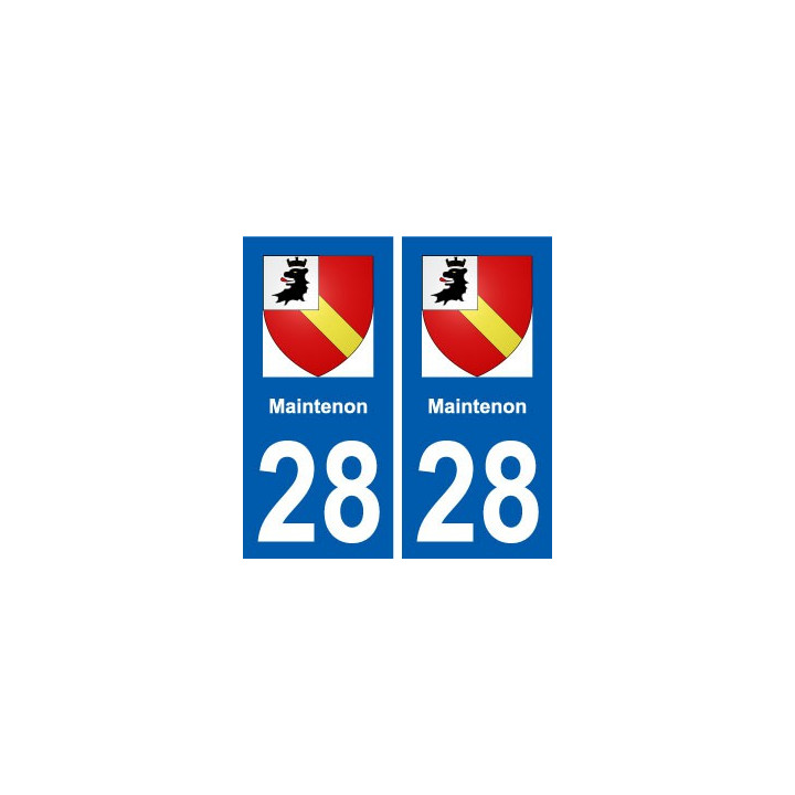 28 Maintenon blason stickers ville