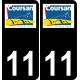 11 Coursan logo city sticker plate