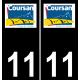 11 Narbonne logo ville autocollant plaque