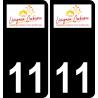 11 Lézignan-Corbières logo city sticker plate