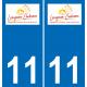 11 Lézignan-Corbières logo città adesivo piastra