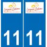 11 Lézignan-Corbières logo ville autocollant plaque