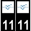 11 Port-la-Nouvelle logo città adesivo piastra