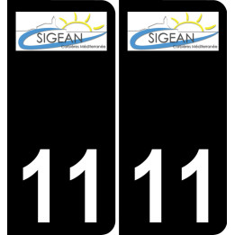 11 Sigean logo ville autocollant plaque