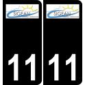 11 Sigean logo city sticker plate