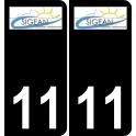 11 Sigean logo ville autocollant plaque
