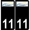 11 Sigean logotipo de la ciudad de la etiqueta engomada de la placa