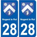 28 Nogent le Roi blason stickers ville