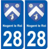 28 Nogent le Roi blason stickers ville