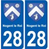 28 Nogent le Roi blason stickers ville