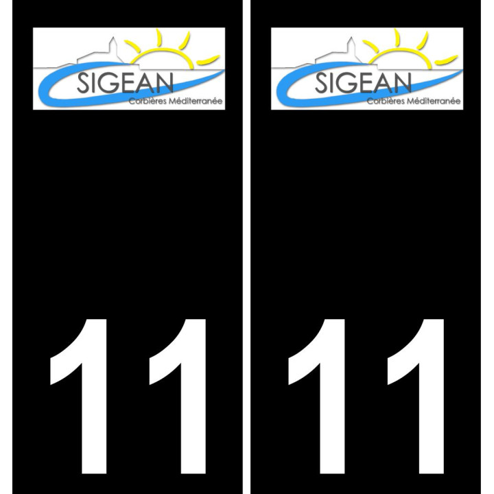 11 Sigean logo ville autocollant plaque